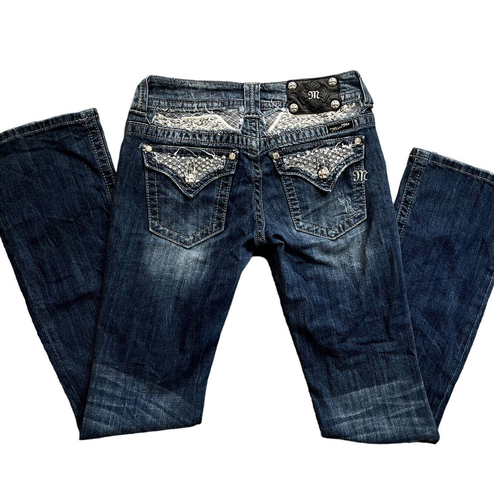 Miss Me Wing Rhinestone Bootcut jeans 28